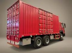 HOWO 371 6x4 Box Truck (Van Truck) – Rear side view