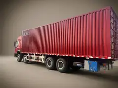 HOWO 8x4 Cargo and Box Truck – Side cargo box view