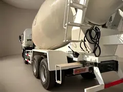 HOWO 6x4 Concrete Mixer Truck (8–10 m³) – Mixer drum and discharge chute