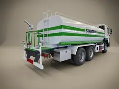 HOWO 6x4 Water Bowser and Sprinkler Truck (20,000 L) – Rear three-quarter tank view
